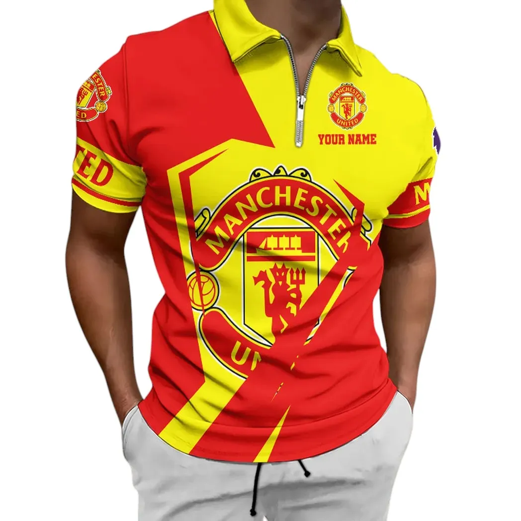 Sport Zipper Polo Shirt, Athletic Fan Polo With Modern Style SPO071 - Image 2