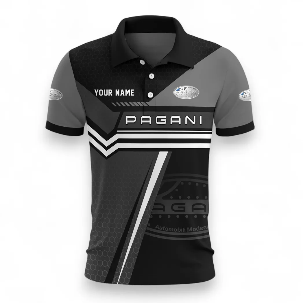 Sports Auto Polo Shirt, Rugged Streetwear Button Shirt CAR525111025066 - Image 2