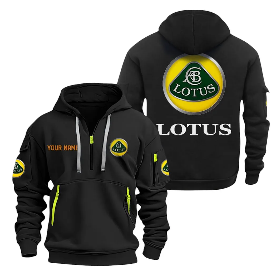 Sports Car Hoodie Half Zipper, Warm Up Hoodie CAR200 - Black - Image 2