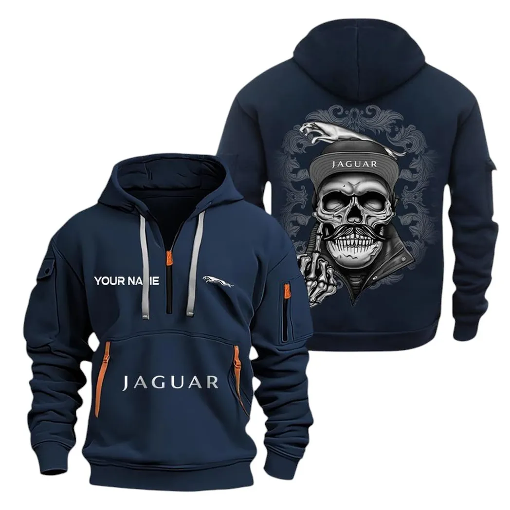 Sports Sedan Hoodie Half Zipper, Sporty Fan Half-Zip Hoodie CAR166 - Navy - Image 2