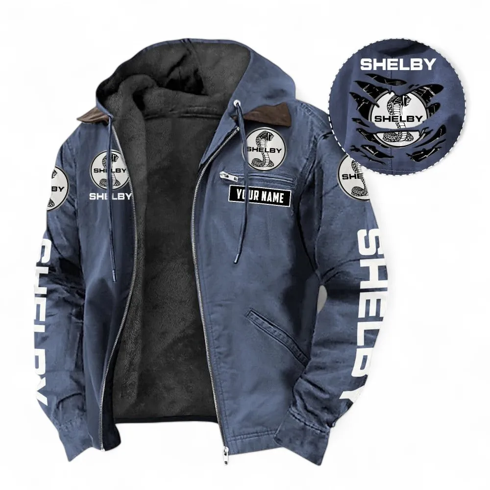 Street Racer Vehicle Hooded And Flannel Hoodie, Sporty Urban Hoodie Style For Car Lovers CAR391 - Navy Blue - Image 2