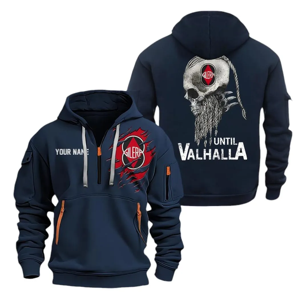 Stylish Urban Bike Hoodie Half Zipper, Active Supporter Half-Zip Hoodie CAR072 -Navy - Image 2