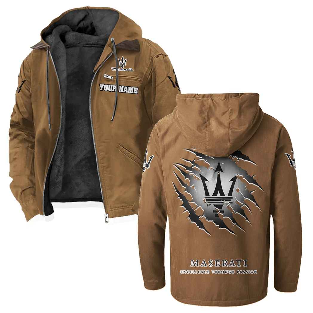 Supercar Flannel Hoodie, Garage-Ready Flannel Shirt HVN1327MA - Camel - Image 2