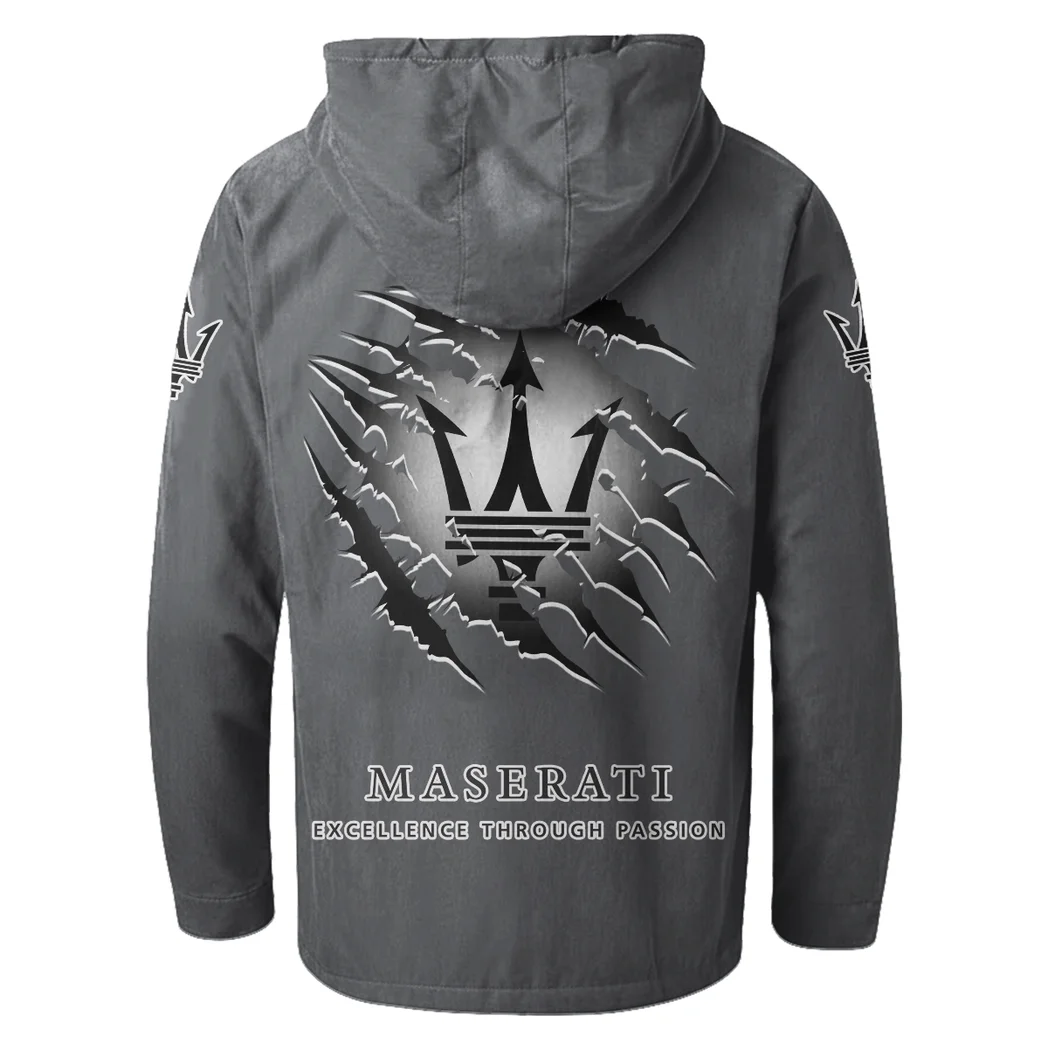 Supercar Flannel Hoodie, Garage-Ready Flannel Shirt HVN1327MA - Gray - Image 4