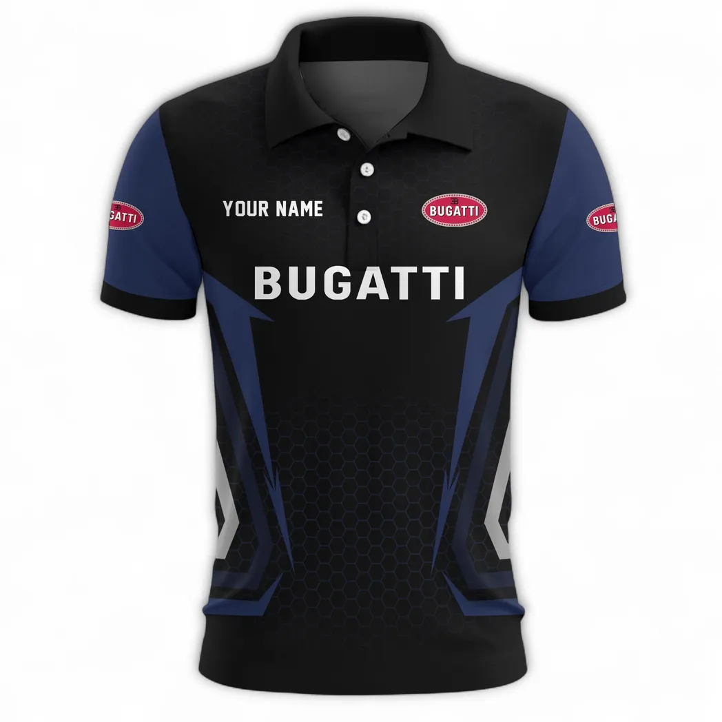 Supercar Polo Shirt, Comfortable Everyday Button Shirt CAR526 - Navy - Image 2