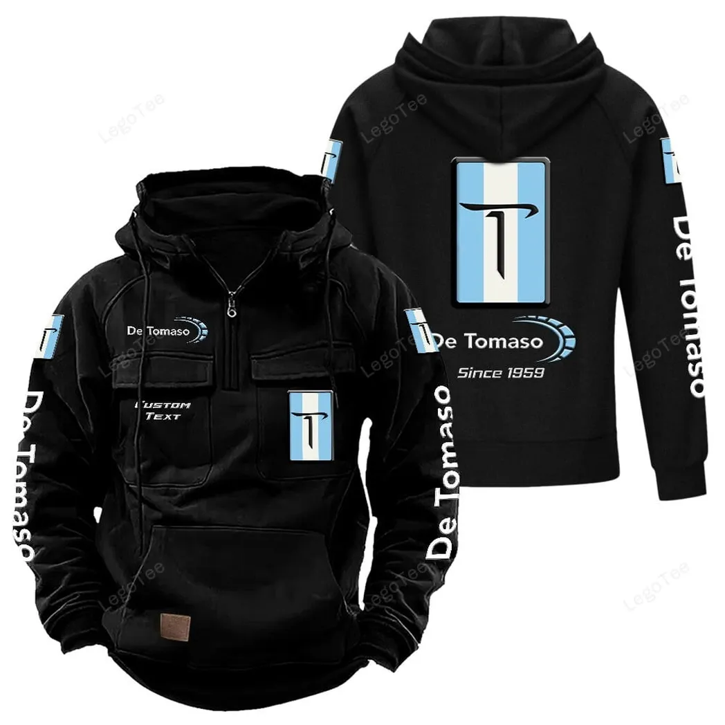 Supercar Ride Tactical Quarter Zip Hoodie, Exclusive Logo Hoodie For Car Enthusiasts CAR960 - Black - Image 2
