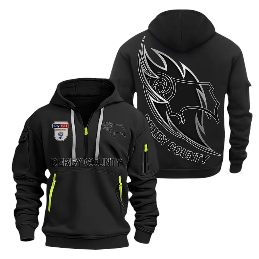 Support Culture Hoodie Half Zipper, All-Season Fan Half-Zip Hoodie EPL270 - Black