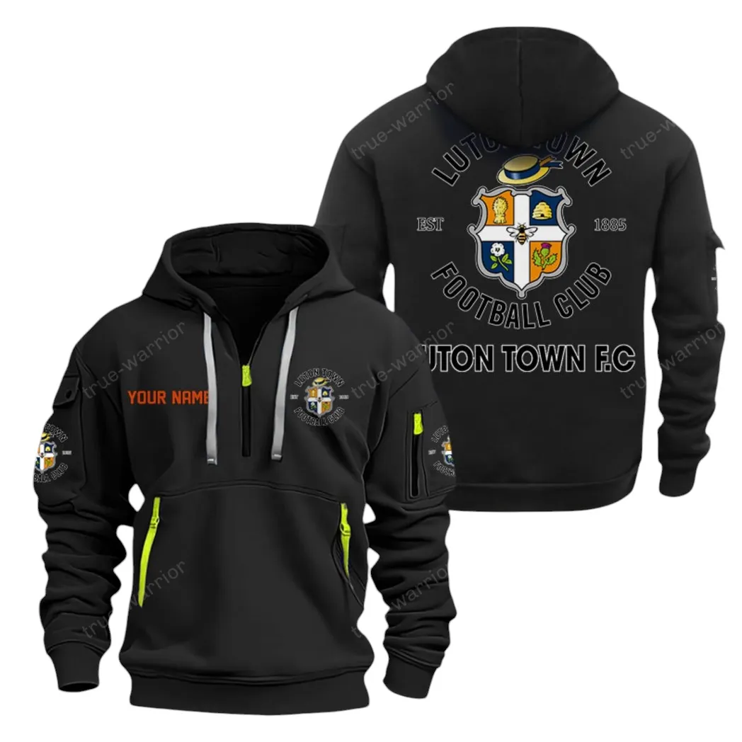 Town Loyal Fans Hoodie Half Zipper, Athletic Fan Half-Zip Hoodie SPO041 - Black
