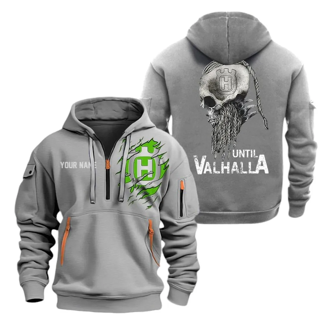 Trail Explorer Hoodie Half Zipper, Active Supporter Half-Zip Hoodie CAR072 -Gray - Image 2