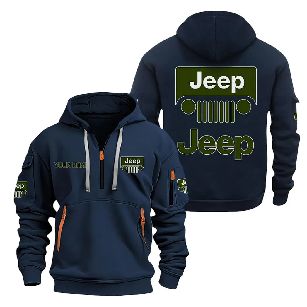 Trail-Ready SUV Hoodie Half Zipper, Performance Fan Hoodie CAR200 - Navy - Image 2