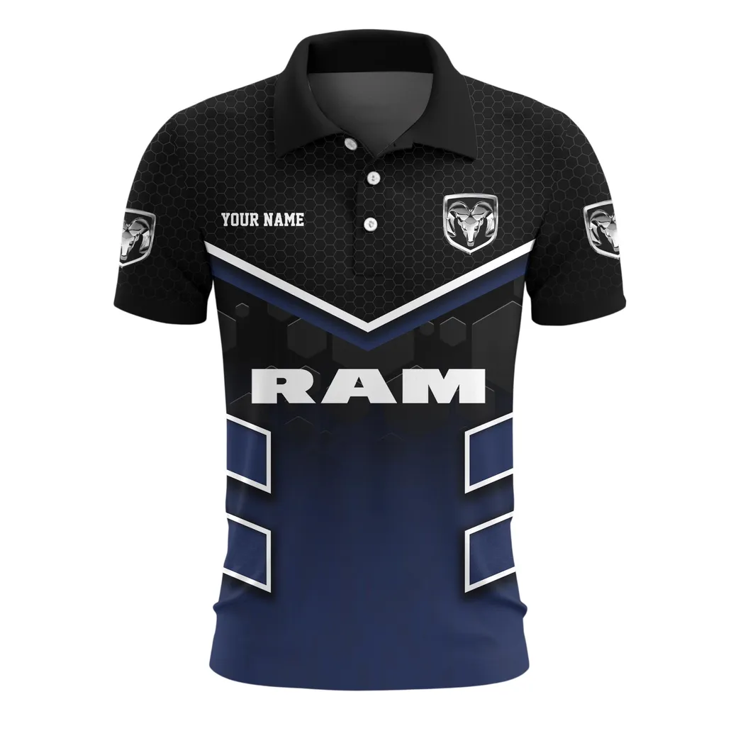 Truck Maker Polo Shirt, Sporty Everyday Button Shirt CAR524171125140-Navy Blue