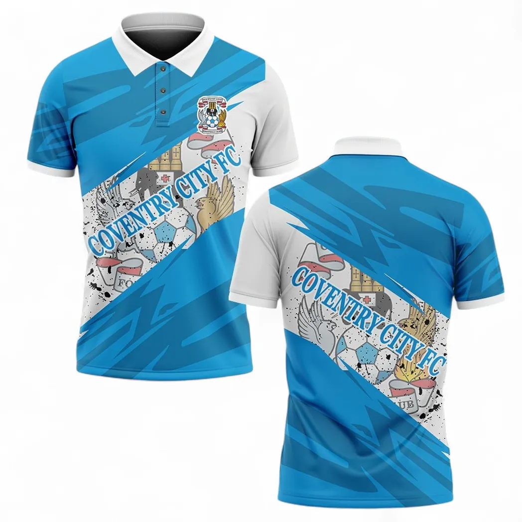UK Soccer Club Polo Shirt, Full Print Design Button Shirt For Fan Sport EPL210