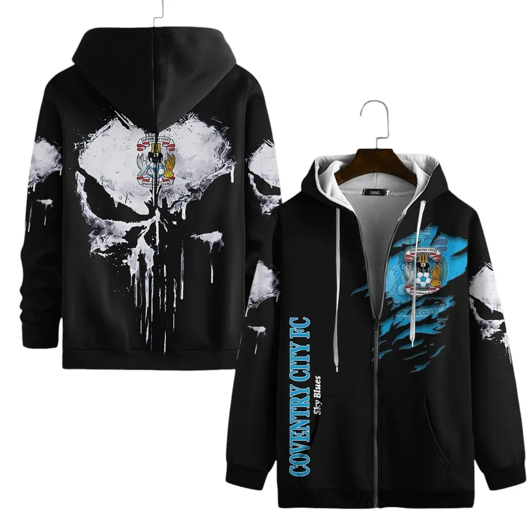 UK Soccer Club Zipper Hoodie, All Over Print Hoodie For Sport Lovers SPO171