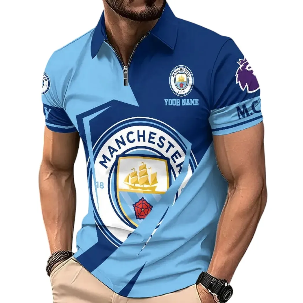 UK Soccer Club Zipper Polo Shirt, Sport Fan Polo For Game-Day Style SPO071