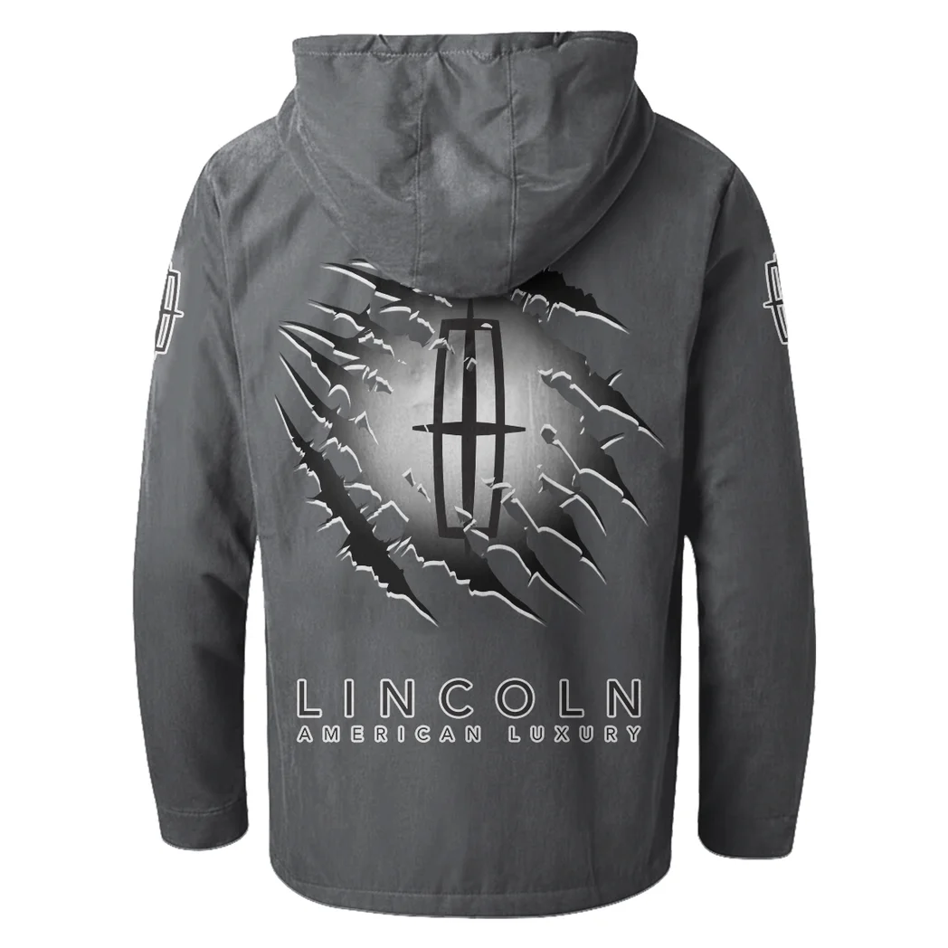 Upscale Vehicle Flannel Hoodie, Biker Spirit Hoodie HVN1327LI - Gray - Image 4