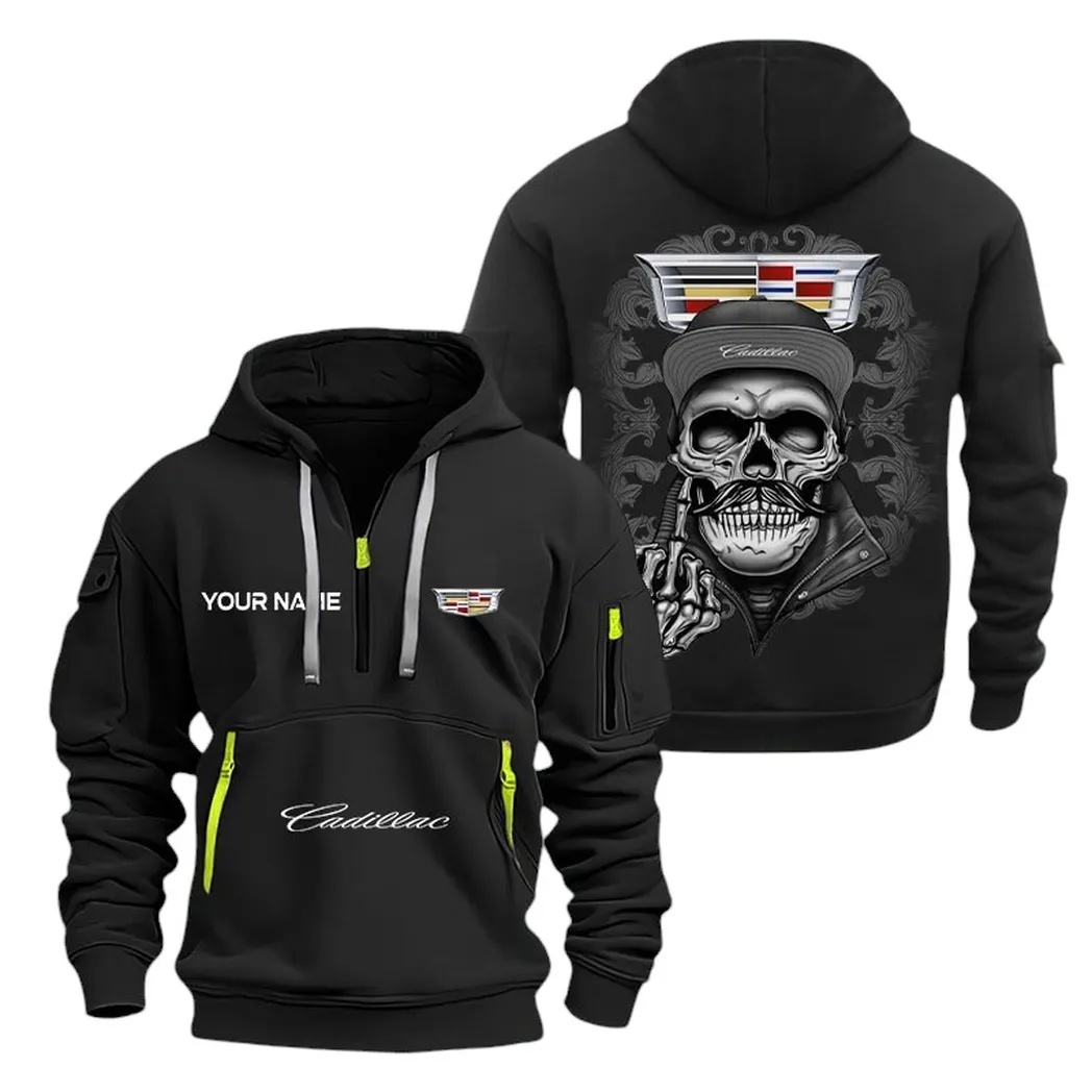 Urban Cruiser Hoodie Half Zipper, All-Season Fan Half-Zip Hoodie CAR166 - Black - Image 2