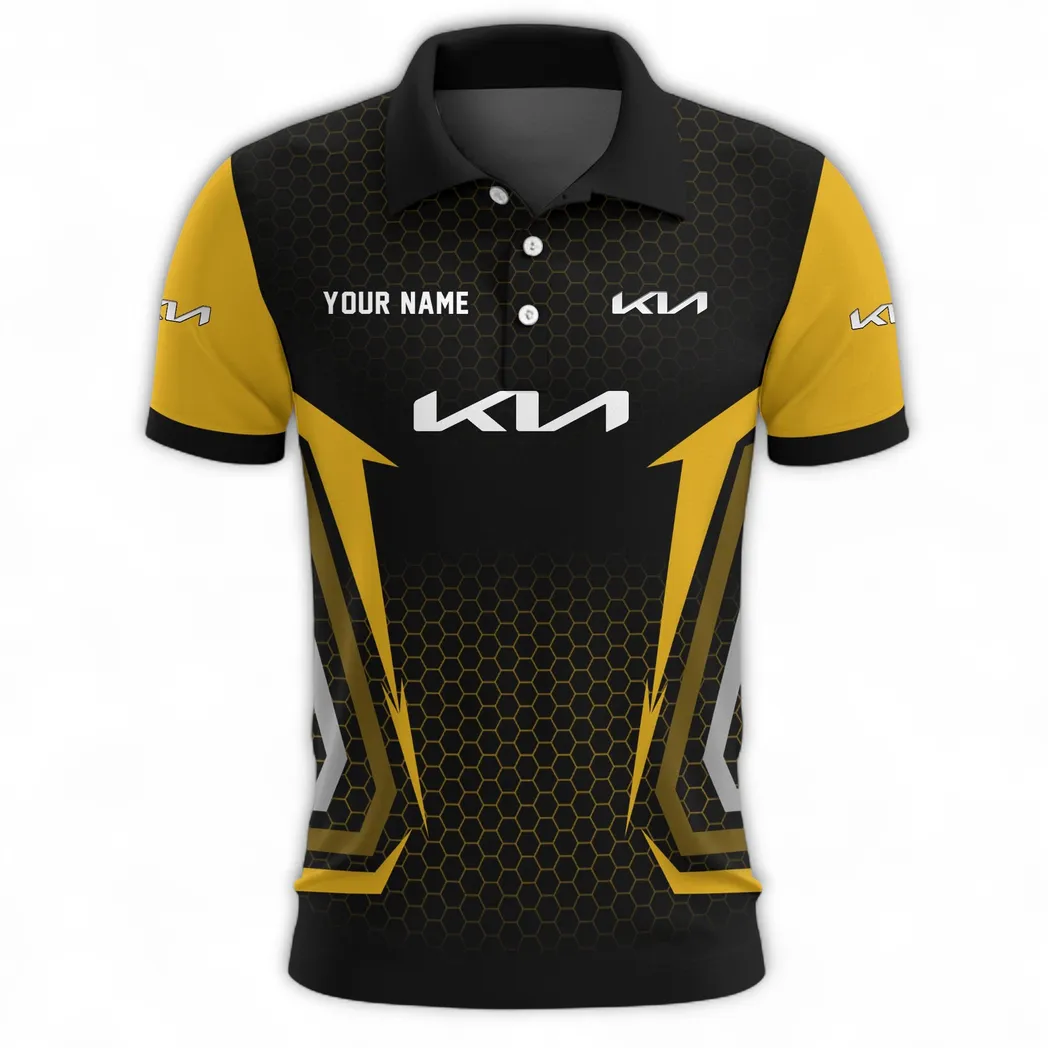 Urban Hatchback Polo Shirt, Lightweight Comfort Button Shirt CAR526 - Yellow - Image 2