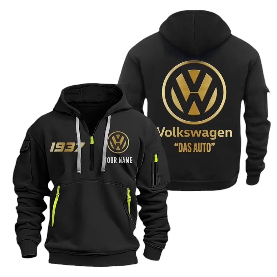 Urban Vehicle Hoodie Half Zipper, Game Day Half-Zip Hoodie CAR019 -Black - Image 2
