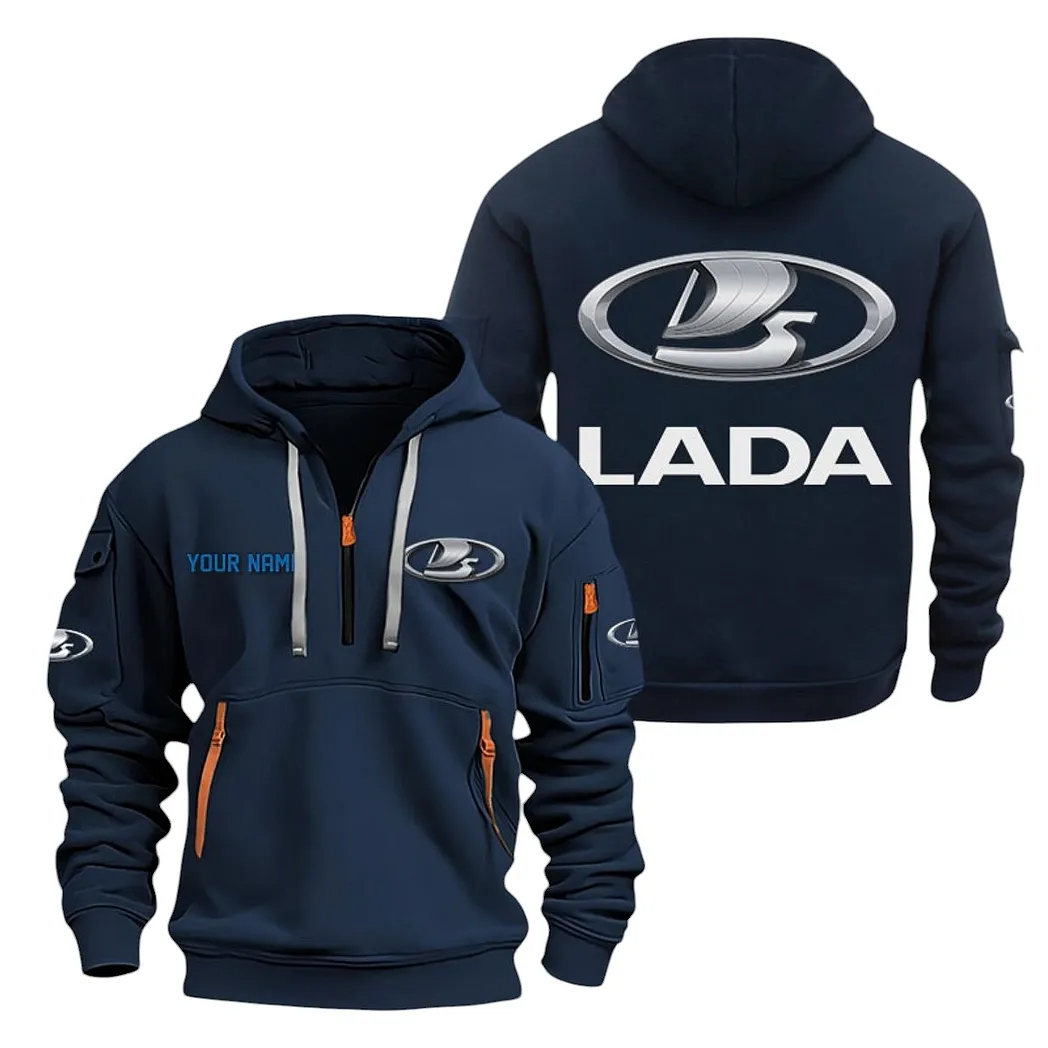 Urban Vehicle Hoodie Half Zipper, True Fan Hoodie CAR200 - Navy - Image 2