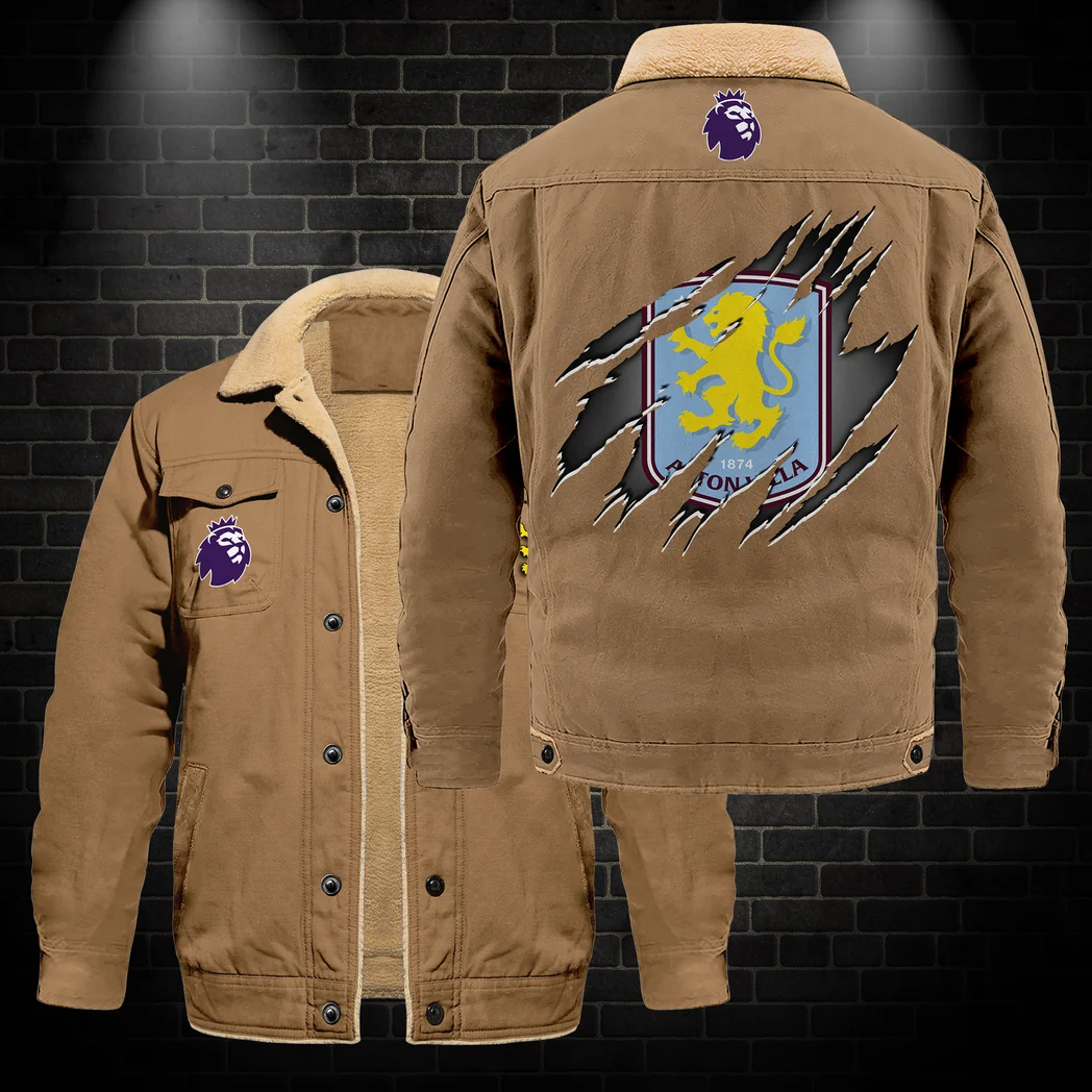 Villa Park Faithful Jacket Fur Collar Fleece, Warmth for Every Win HVN1390AV - Khaki