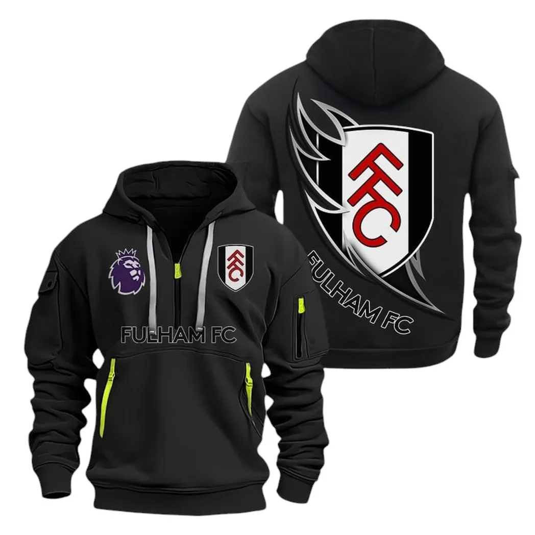 West End Whites Hoodie Half Zipper, Athletic Fan Half-Zip Hoodie EPL270 - Black