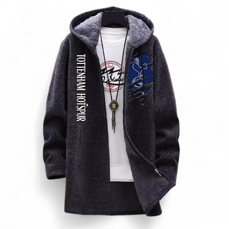 White Lily Squad Fleece Windbreaker Jacket, All-Season Fan Jacket EPL127 - Black - Image 2