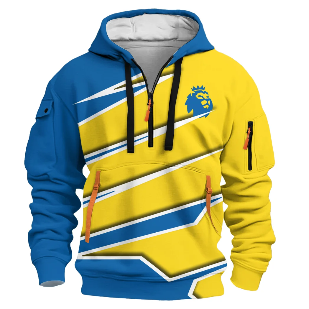 White Shirt Army Hoodie Half Zip 3D, Supporter Spirit Hoodie HVN1316LU - Image 2