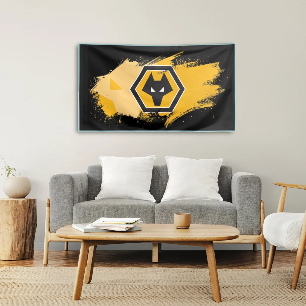 Midlands Wolf Spirit Flags Logo Print, Vibrant Fan Pride Flag HVN1169WW - Image 2