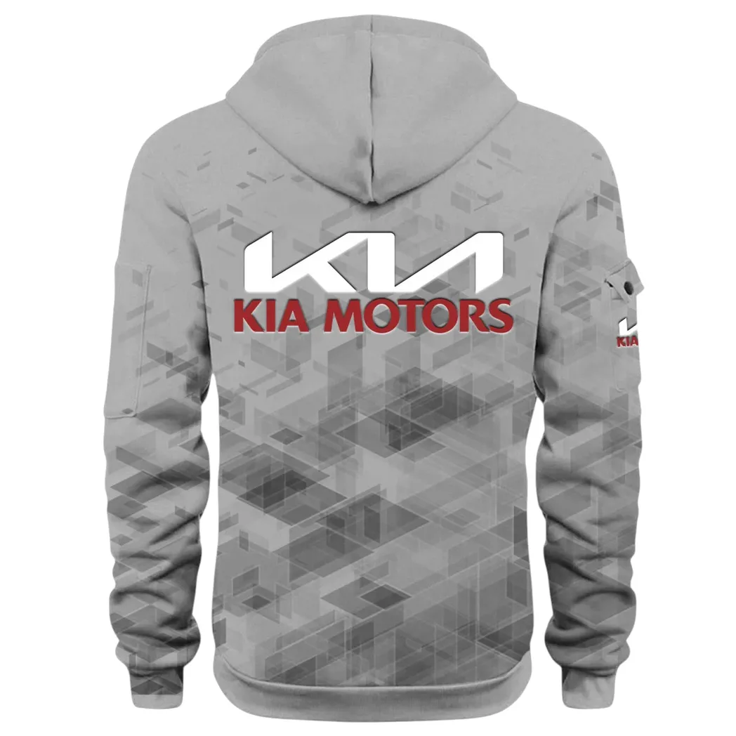 Reliable Automobile Hoodie Half Zip 3D Print, Sporty & Street-Ready Hoodie CAR514 - Gray - Image 4