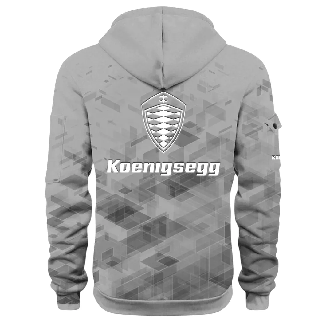 Record-Breaking Auto Hoodie Half Zip 3D Print, Lightweight & Comfortable Streetwear Hoodie CAR514 - Gray - Image 4