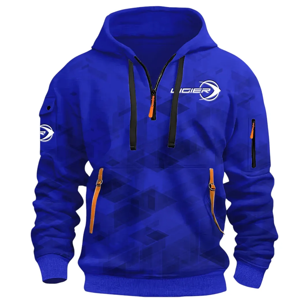 Racing Vibe Hoodie Half Zip 3D Print, Casual Fit for Everyday Wear Hoodie CAR514 - Blue - Image 3