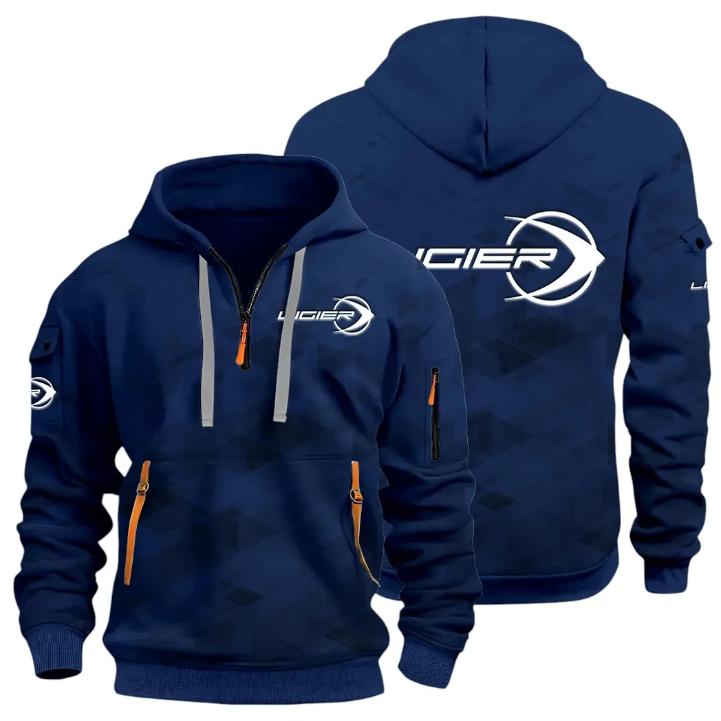 Racing Vibe Hoodie Half Zip 3D Print, Casual Fit for Everyday Wear Hoodie CAR514 - Navy - Image 2