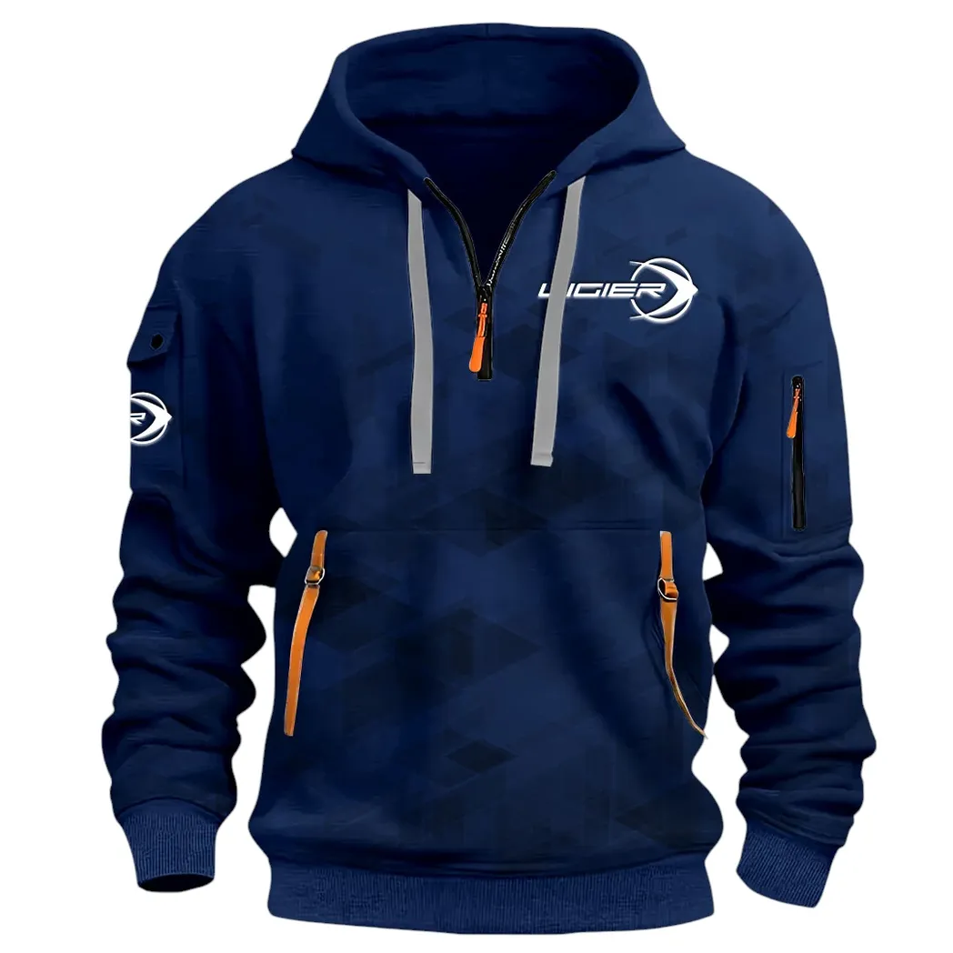 Racing Vibe Hoodie Half Zip 3D Print, Casual Fit for Everyday Wear Hoodie CAR514 - Navy - Image 3