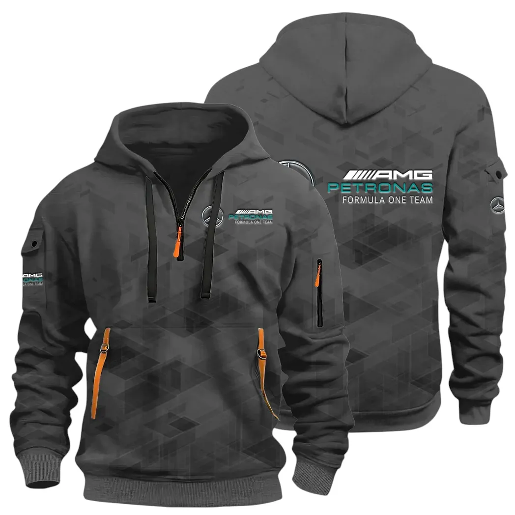 Road Spirit Hoodie Half Zip 3D Print, Comfortable Daily Hoodie CAR514 - Dark Gray - Image 2