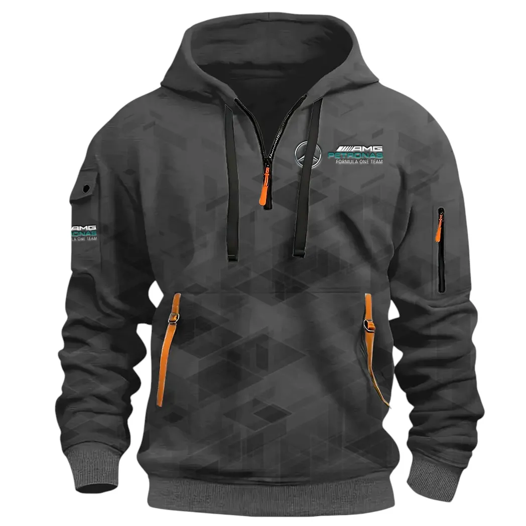 Road Spirit Hoodie Half Zip 3D Print, Comfortable Daily Hoodie CAR514 - Dark Gray - Image 3
