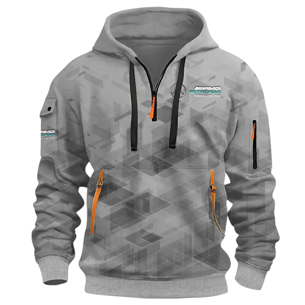 Road Spirit Hoodie Half Zip 3D Print, Comfortable Daily Hoodie CAR514 - Gray - Image 3