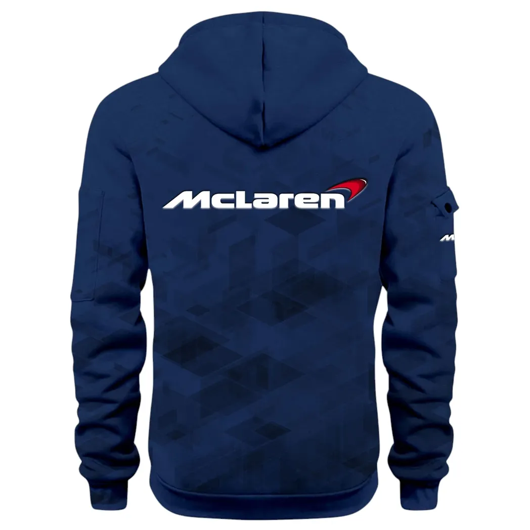 Racing Icon Hoodie Half Zip 3D Print, Sporty Urban Comfort Hoodie CAR514 - Navy - Image 4