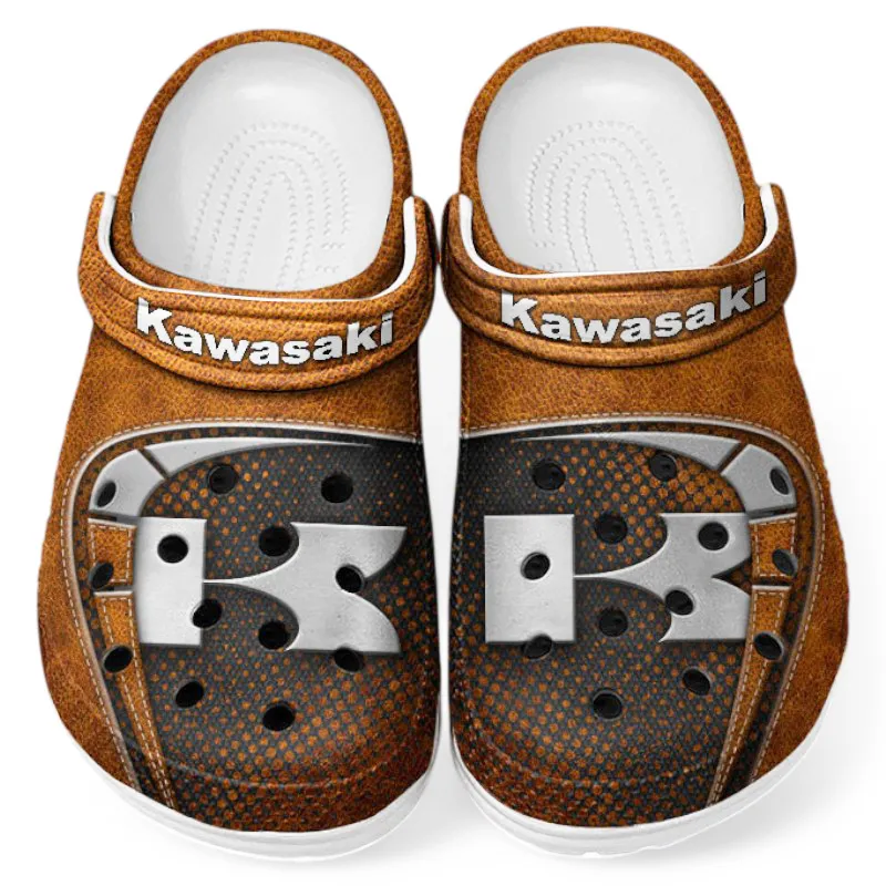 All Over Print Touring Capable Bike Clog, Automotive Lifestyle Inspired Shoes for Car Enthusiasts CAR183 - Orange - Image 2