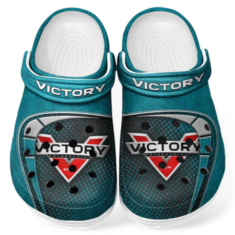 Automotive Theme American V-Twin Clog with Full Print Design, Stylish Everyday Comfort for Car Enthusiasts CAR183 - Cyan - Image 2