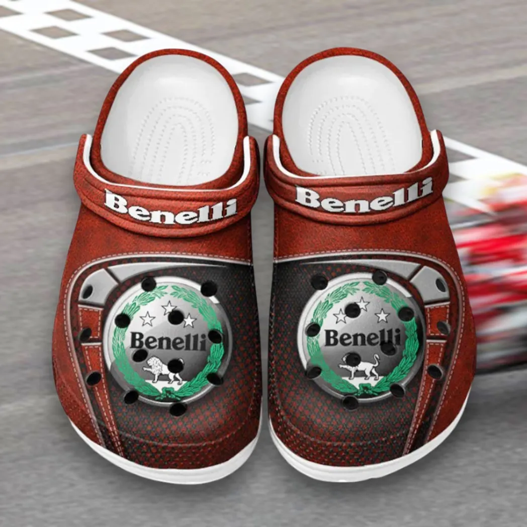 Automotive Theme Sport Bike Clog with Full Print Design, Stylish Everyday Comfort for Car Enthusiasts CAR183 - Red