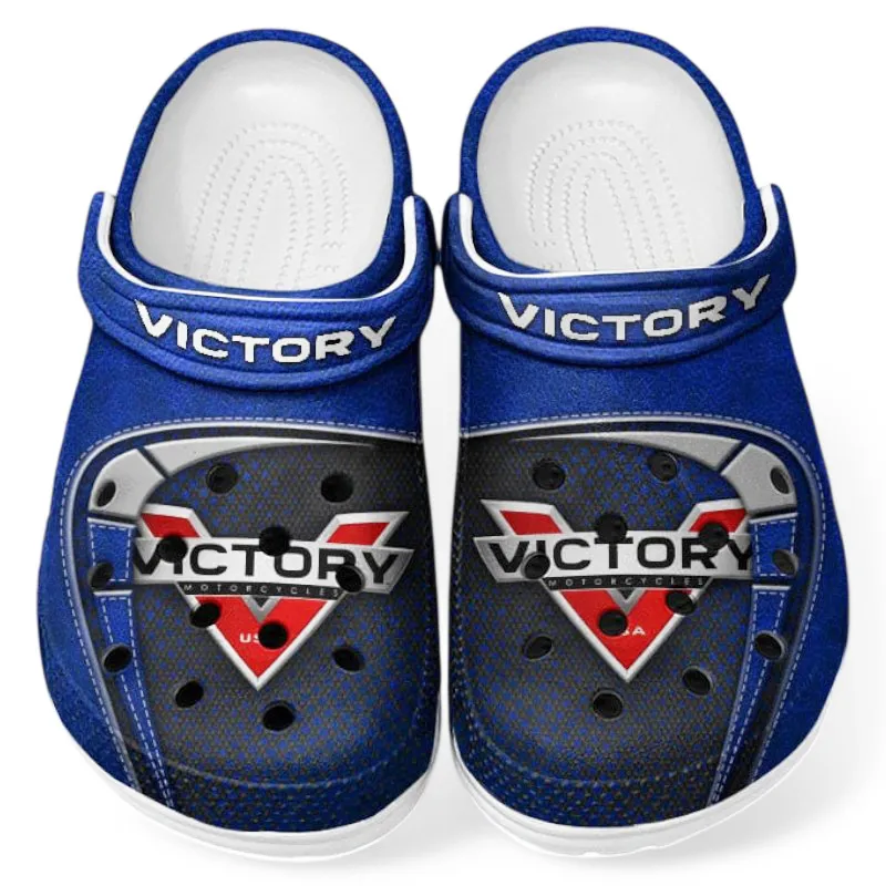 Blue Edition Cruiser Motorcycle Inspired All Over Print Clog, Perfect Gift Footwear for Automotive Enthusiasts CAR183 - Image 2