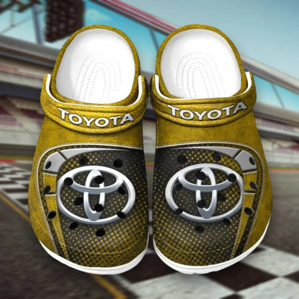 Compact Car Lover’s All Over Print Clog, Slip-On Shoes for Daily Comfort and Garage Style CAR177 - Yellow