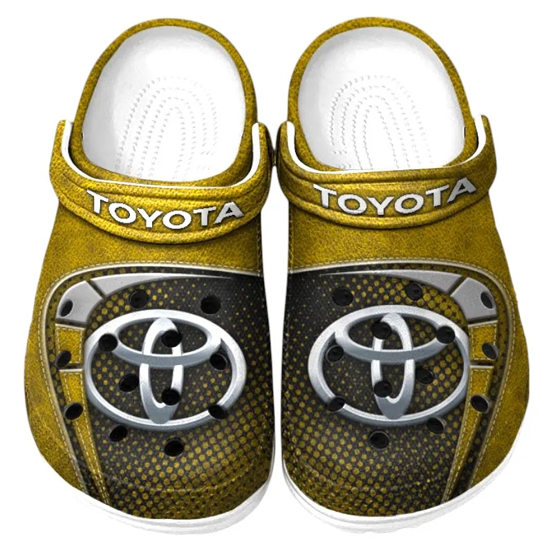 Compact Car Lover’s All Over Print Clog, Slip-On Shoes for Daily Comfort and Garage Style CAR177 - Yellow - Image 2