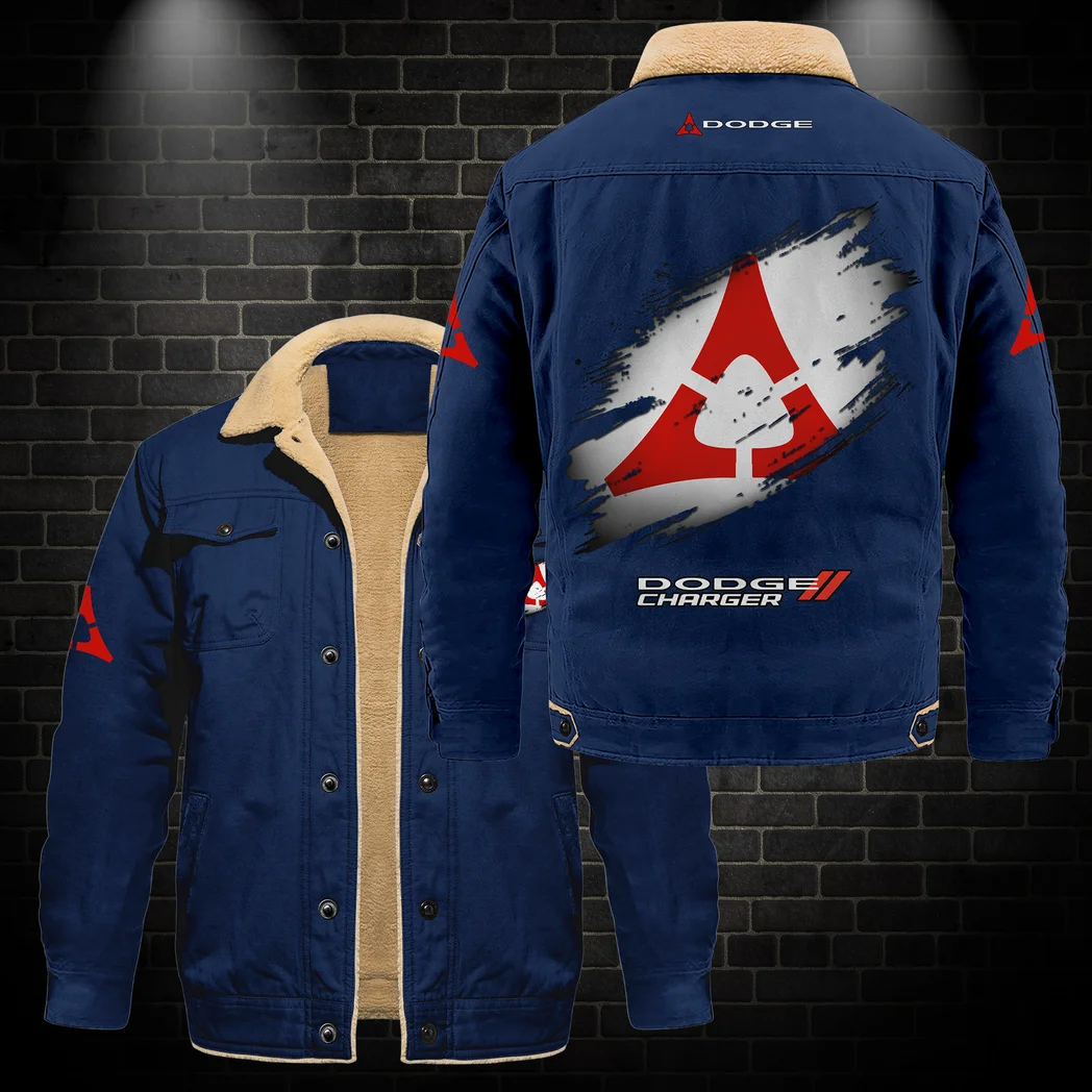 Drag-Ready Car Jacket Fur Collar Fleece, Fur Collar Fleece Jacket HVN1397DC - Deep Blue - Image 2