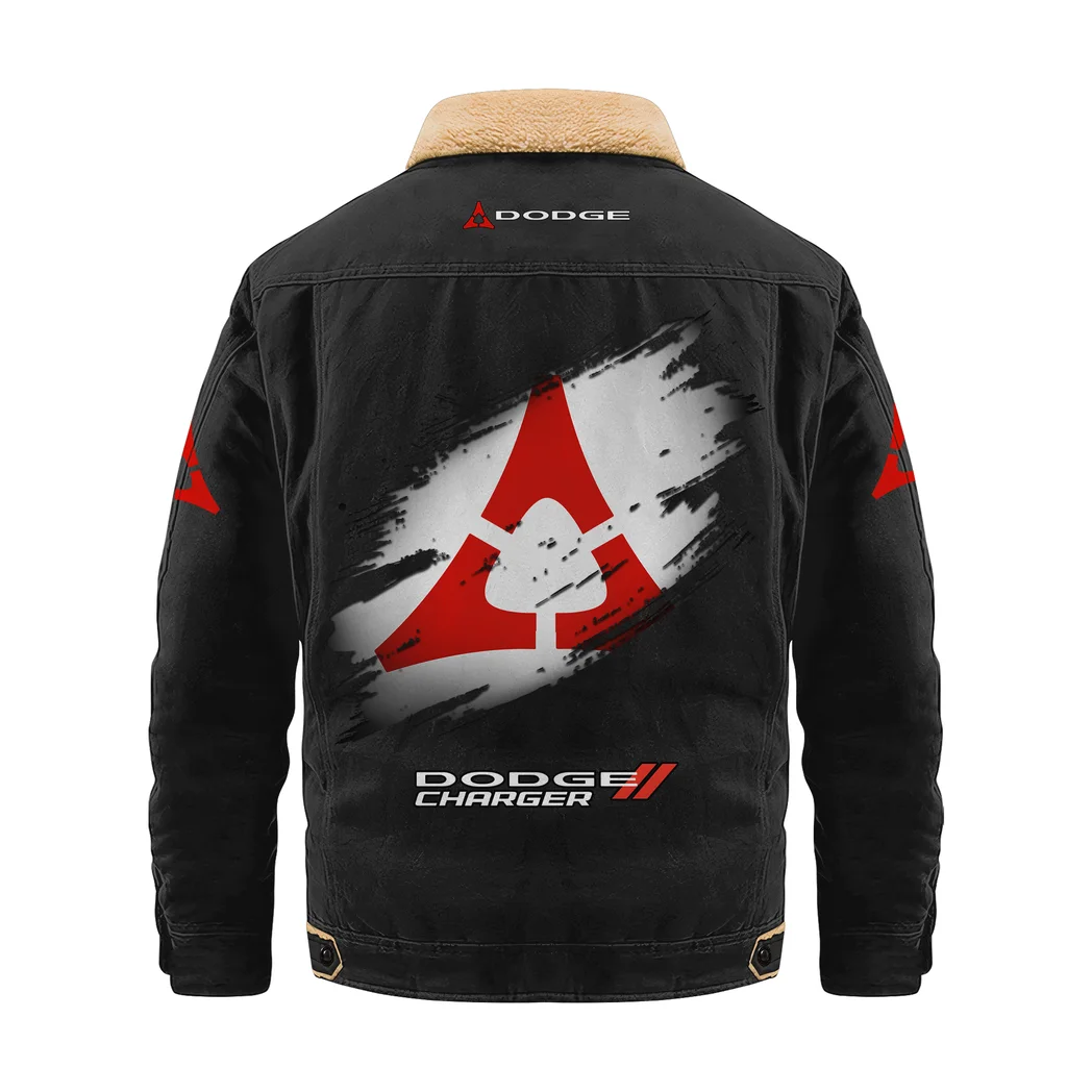 Drag-Ready Car Jacket Fur Collar Fleece, Garage Ready Warm Fleece HVN1397DC - Black - Image 3