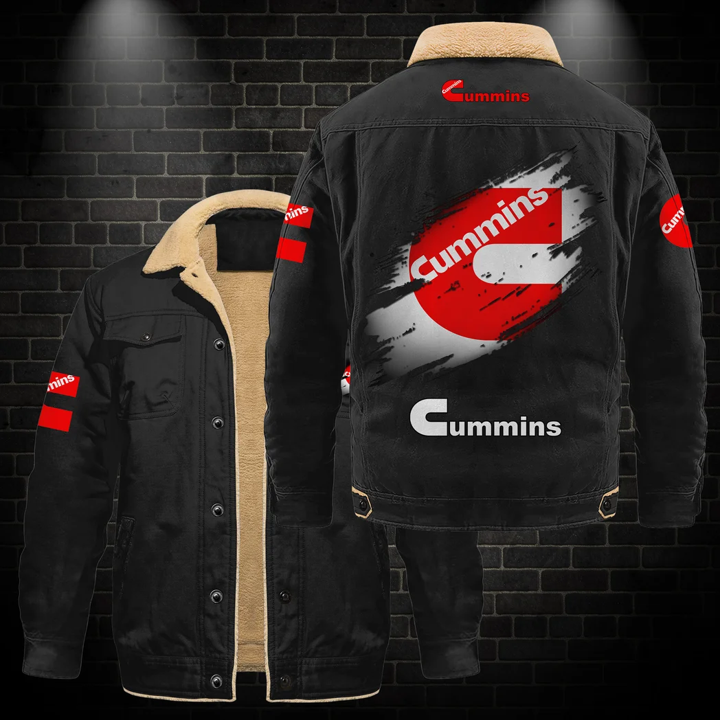 Endurance Engine Co. Jacket Fur Collar Fleece, Casual Gearhead Warm Jacket HVN1397CU - Black - Image 2