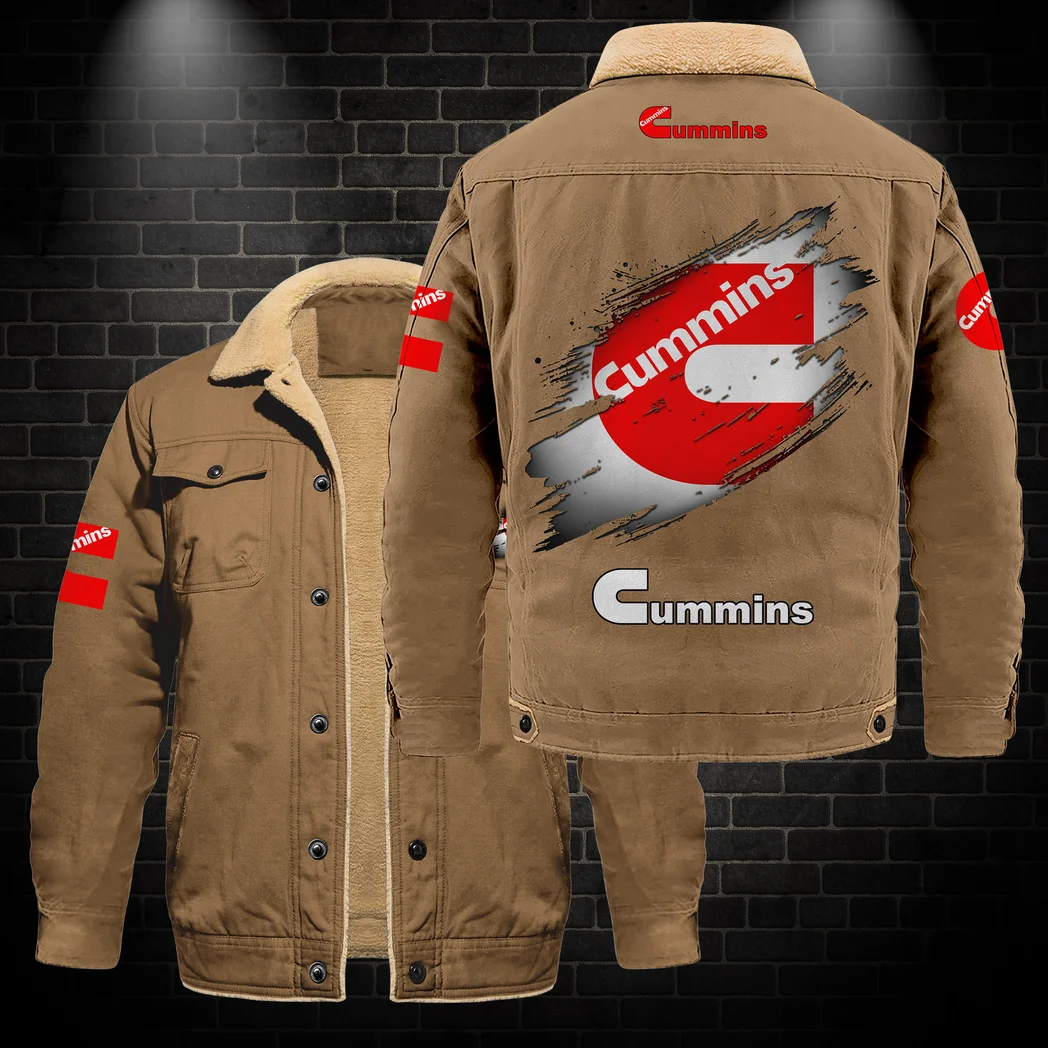 HeavyTorque Engines Jacket Fur Collar Fleece, Rugged Fur Collar Fleece HVN1397CU - Khaki - Image 2