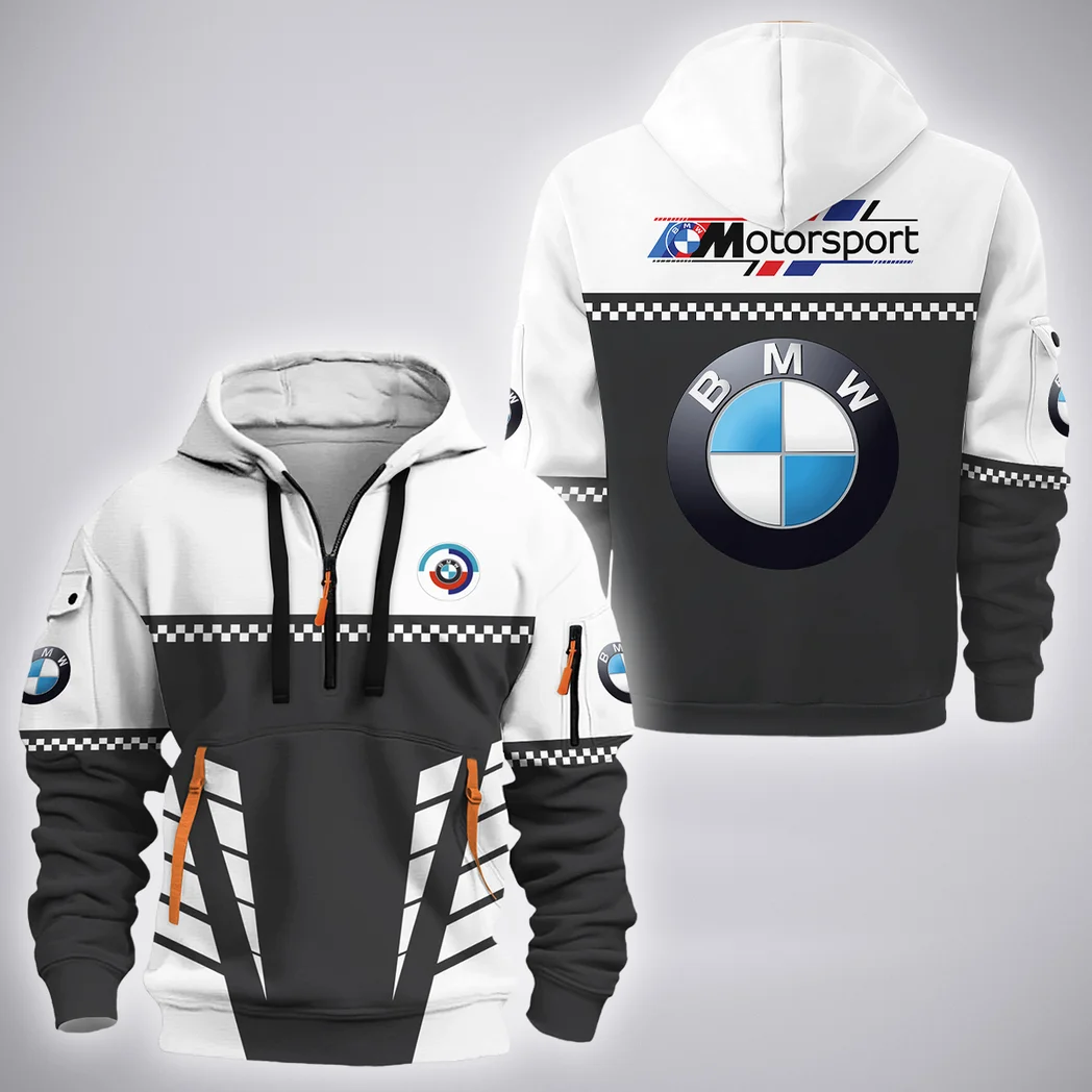 High-Speed Car Hoodie Half Zip 3D, Adventure-Ready Comfortable Hoodie HVN1385BM - Image 2