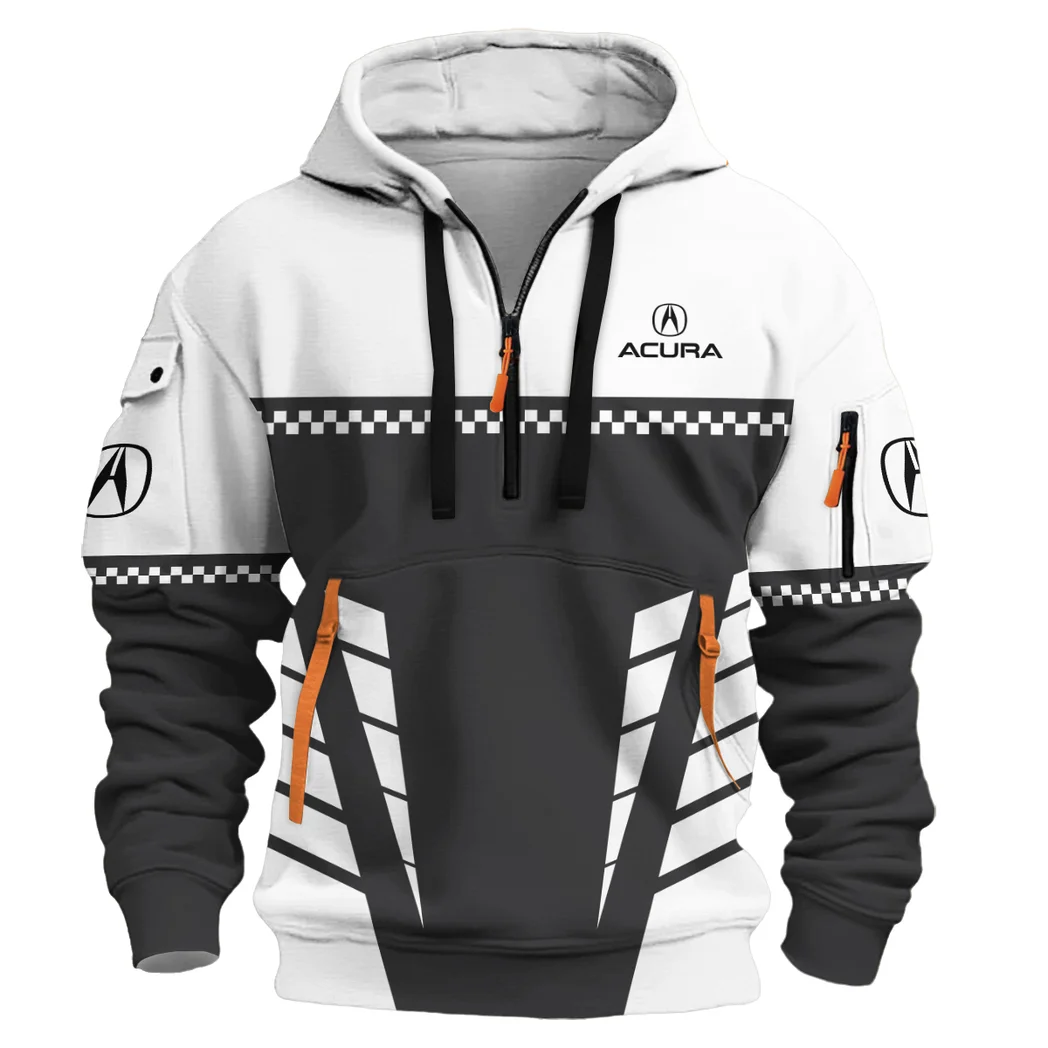Luxury Car Hoodie Half Zip 3D, Urban Style & Relaxed Fit Hoodie HVN1385AC - Image 3