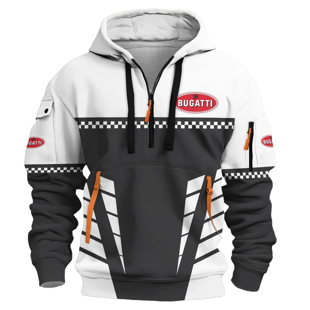 Luxury Machine Hoodie Half Zip 3D, Adventure-Ready Comfortable Hoodie HVN1385BU - Image 3